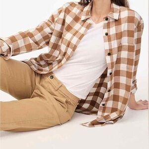 J. Crew Plaid Flannel Shirt-Jacket